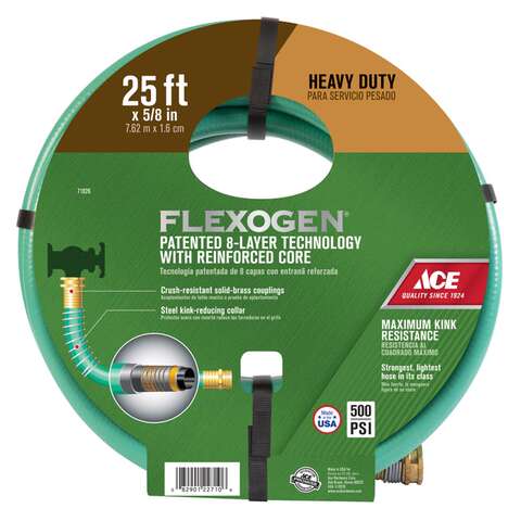 Ace Flexogen 5/8 in. D X 25 ft. L Heavy Duty Premium Grade Expandable Garden Hose