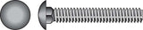 HILLMAN 0.375 in. X 3 in. L Stainless Steel Carriage Bolt 25 pk