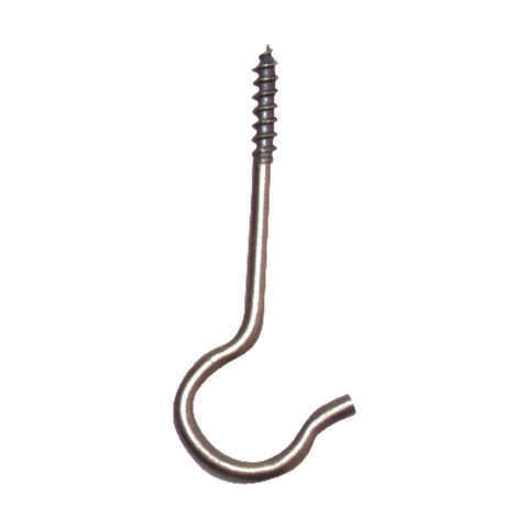 Panacea Brass Steel 2-1/2 in. H Sturdy Ceiling Hook 5 pk