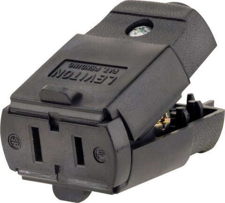 Leviton Commercial and Residential Thermoplastic Ground/Straight Blade Connector 1-15R, Pack of 10