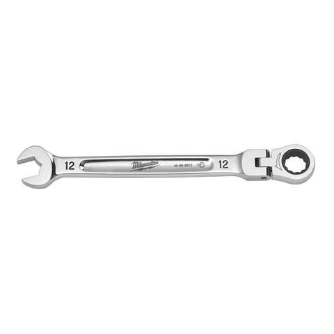 Milwaukee 12 mm X 12 mm 12 Point Metric Flex Head Combination Wrench 7.03 in. L 1 pc