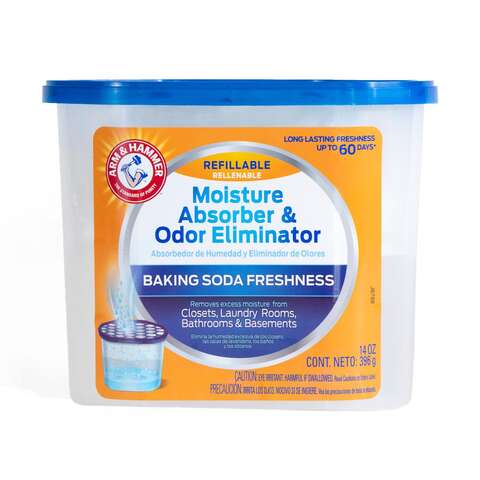 Arm & Hammer No Scent Moisture Absorber and Odor Eliminator 14 oz, Pack of 6