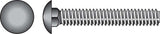 HILLMAN 1/4 in. X 4-1/2 in. L Hot Dipped Galvanized Steel Carriage Bolt 100 pk