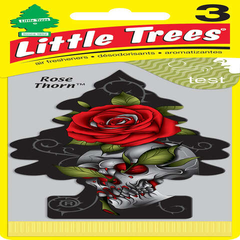 Little Trees Rose Thorn Scent Air Freshener Solid 3 pk, Pack of 8