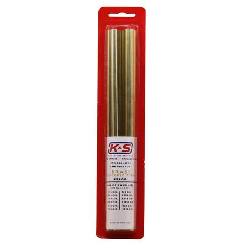 K&S 12 in. L Round Brass Tube 12 pk