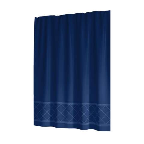 Sttelli Radiance 72 in. H X 72 in. W Navy Shower Curtain Polyester, Pack of 3