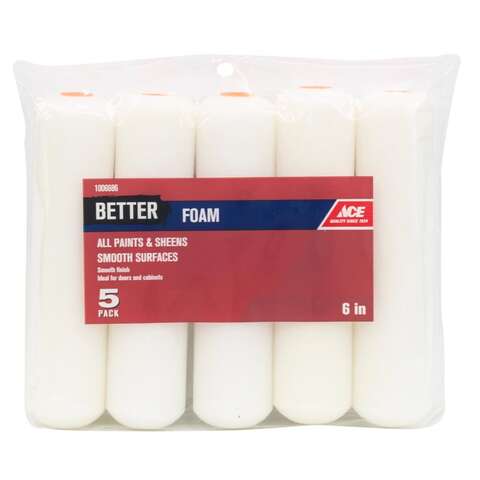 Ace Better Foam 6 in. W Mini Paint Roller Cover Refill 5 pk, Pack of 4