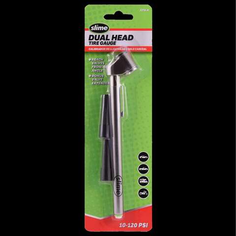 Slime Dual Head 120 psi Pencil Tire Pressure Gauge