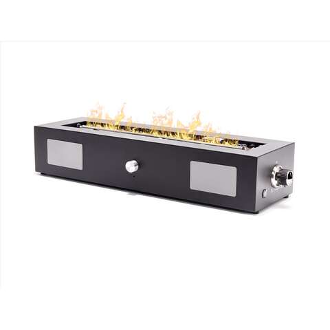 Ukiah Cascade 28 in. W Steel Outdoor Rectangular Propane Fire Pit with Sound System