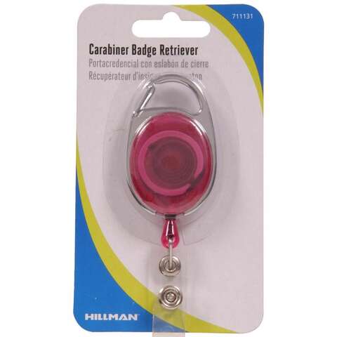 HILLMAN Plastic Assorted Carabiner Badge Retriever