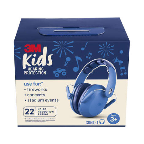 3M 22 dB Kids Ear Muffs Blue 1 pk