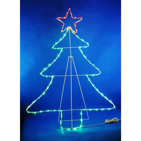 Celebrations LED Multi Christmas Tree 40 in. Yard Decor