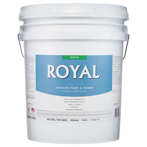 Royal Satin Tint Base Neutral Base Paint and Primer Interior 5 gal