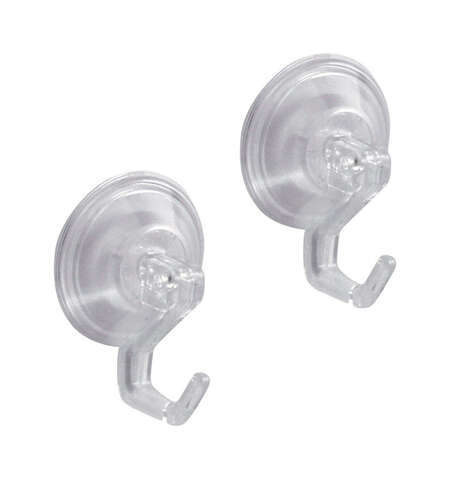 iDesign 3 in. H X 2 in. W X 2 in. L Clear Robe Hook