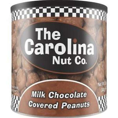 Carolina Nut Co. Chocolate Covered Peanuts 10 oz Can, Pack of 6
