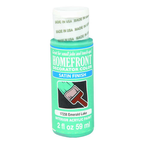 Homefront Satin Emerald Lake Hobby Paint 2 oz, Pack of 3