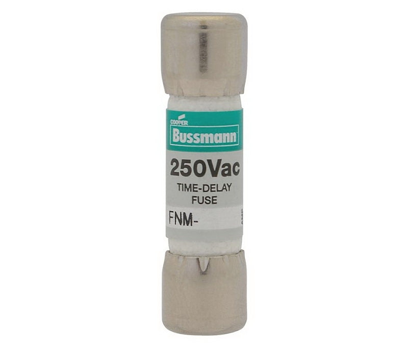 Bussmann FNM-20 Time Delay Fuse, 20 A, 250 V, 10 kA Interrupt, Melamine Body, Ferrule, Holder Terminal