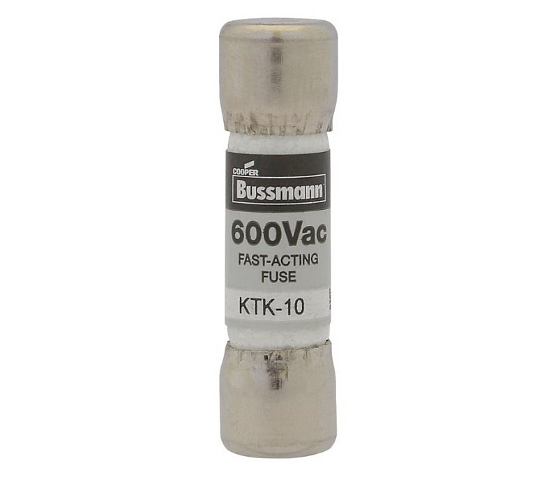 Bussmann KTK-25 Fast Acting Fuse, 25 A, 600 V, 100 kA Interrupt, Melamine Body