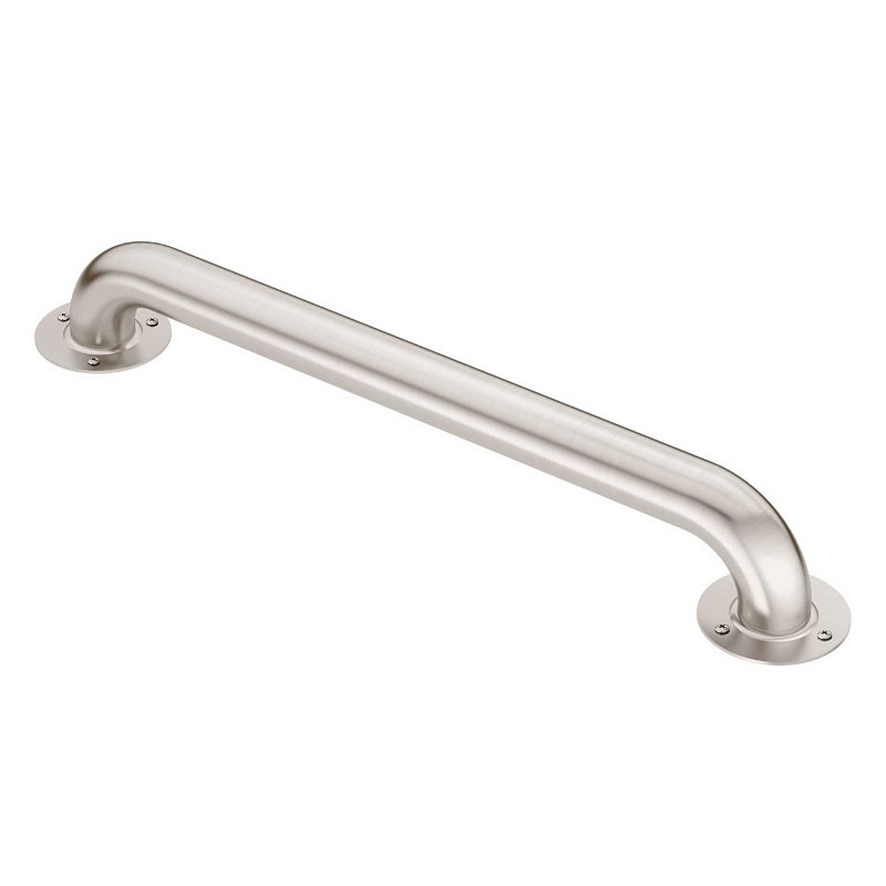 Moen LR7524 Grab Bar, 24 in L, 3 in W, 24 in L Bar, 300 lb, Stainless Steel, Screw