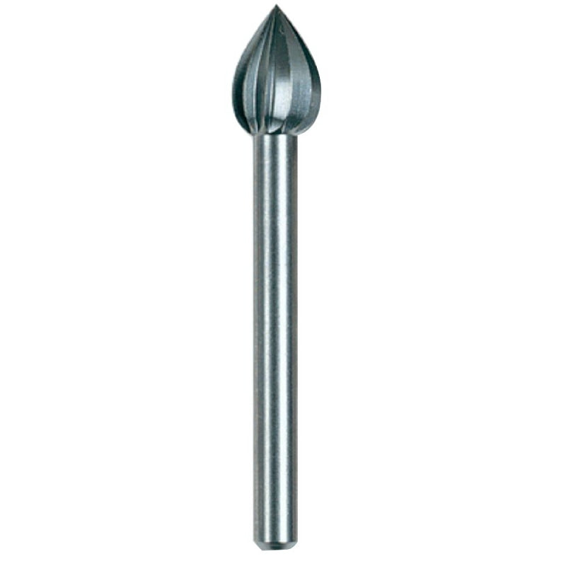 Dremel 121 Series Cutter, Pear Point, 1/4 in Dia, 1-1/2 in L, 1/8 in Dia Shank, HSS