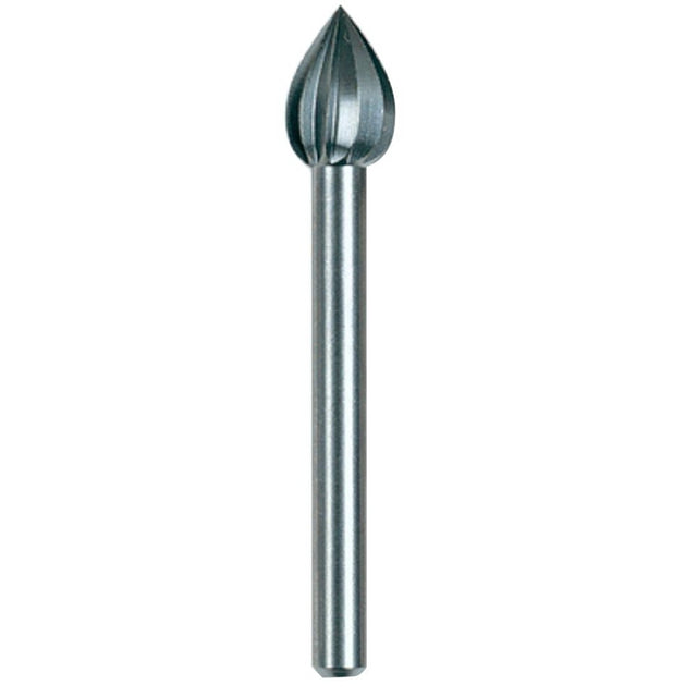 Dremel 121 Series Cutter, Pear Point, 1/4 in Dia, 1-1/2 in L, 1/8 in Dia Shank, HSS