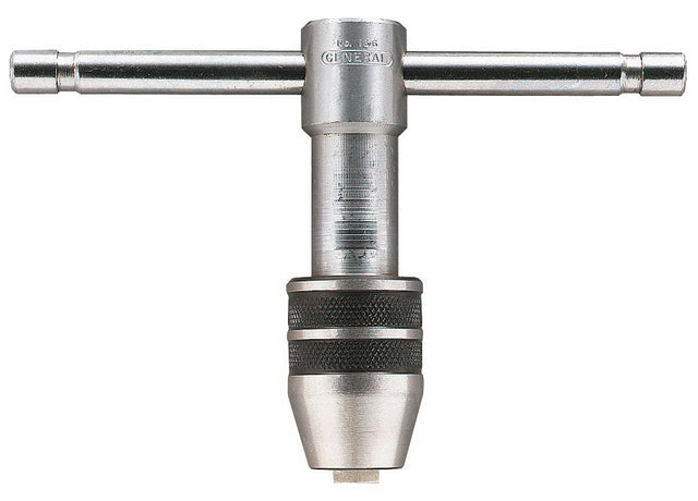 General 166 Tap Wrench, 3-3/4 in L, Steel, T-Shaped Handle