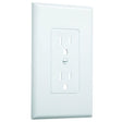 Hubbell 2500W Wallplate, 4-3/4 in L, 2.93 in W, 1-Gang, Plastic, White