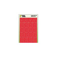 Hy-Ko 30004 Die-Cut Number and Letter Set, 2 in H Character, Red Character, Red Background, Vinyl, Pack of 10