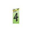 Hy-Ko BK-40/4 House Number, Character: 4, 4 in H Character, Black Character, Zinc, Pack of 5