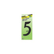 Hy-Ko BK-40/5 House Number, Character: 5, 4 in H Character, Black Character, Zinc, Pack of 5