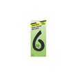 Hy-Ko BK-40/6 House Number, Character: 6, 4 in H Character, Black Character, Zinc, Pack of 5