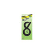 Hy-Ko BK-40/8 House Number, Character: 8, 4 in H Character, Black Character, Zinc, Pack of 5