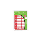 Hy-Ko KIT-603 Static Cling Kit, BUSINESS HOURS, Red Legend, White Background, Plastic, 8-1/2 in W x 12 in H Dimensions, Pack of 3