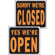 Hy-Ko Hy-Glo Series SP-113 Identification Sign, 14-1/2 x 18-1/2 in Dimensions, Rectangular, YES WE'RE OPEN, Plastic, Pack of 5
