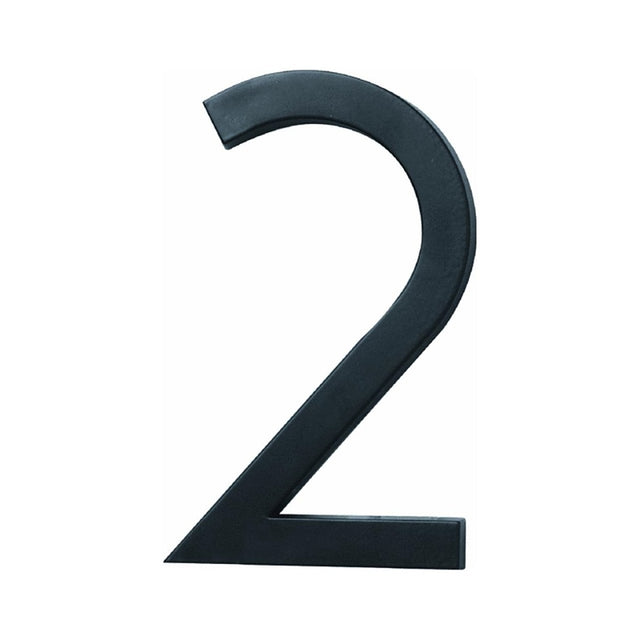 Hy-Ko FM-6 Architectural Series FM-6/2 House Number, Character: 2, 6 in H Character, Black Character, Pack of 3