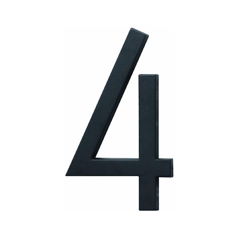 Hy-Ko FM-6 Architectural Series FM-6/4 House Number, Character: 4, 6 in H Character, Black Character, Pack of 3