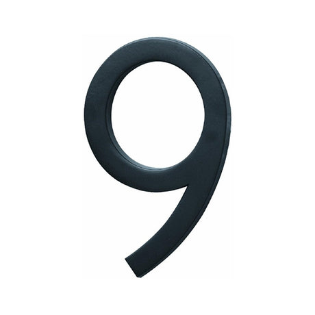Hy-Ko FM-6 Architectural Series FM-6/9 House Number, Character: 9, 6 in H Character, Black Character, Pack of 3
