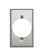 Leviton 83028 Wallplate, 4-1/2 in L, 2-3/4 in W, 1-Gang, Aluminum, Silver, Satin, Flush Mounting