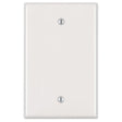 Leviton PJ13-I Blank Wallplate, 3-1/8 in L, 4-7/8 in W, 1/4 in Thick, 1 -Gang, Nylon, Ivory, Box Mounting