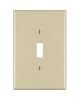 Leviton 86101 Wallplate, Oversized, 3-1/2 in L, 5-1/4 in W, 1-Gang, Thermoset Plastic, Ivory, Smooth
