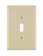 Leviton 86101 Wallplate, Oversized, 3-1/2 in L, 5-1/4 in W, 1-Gang, Thermoset Plastic, Ivory, Smooth