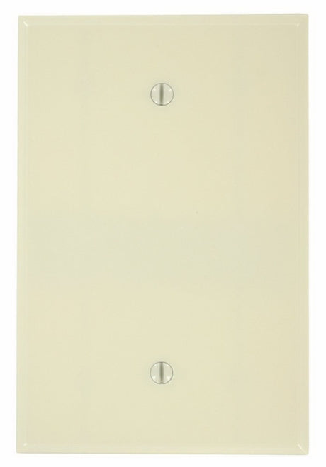 Leviton 86114 Blank Wallplate, 3-1/2 in L, 5-1/4 in W, 1/4 in Thick, 1 -Gang, Thermoset Plastic, Ivory, Smooth