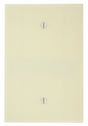 Leviton 86114 Blank Wallplate, 3-1/2 in L, 5-1/4 in W, 1/4 in Thick, 1 -Gang, Thermoset Plastic, Ivory, Smooth