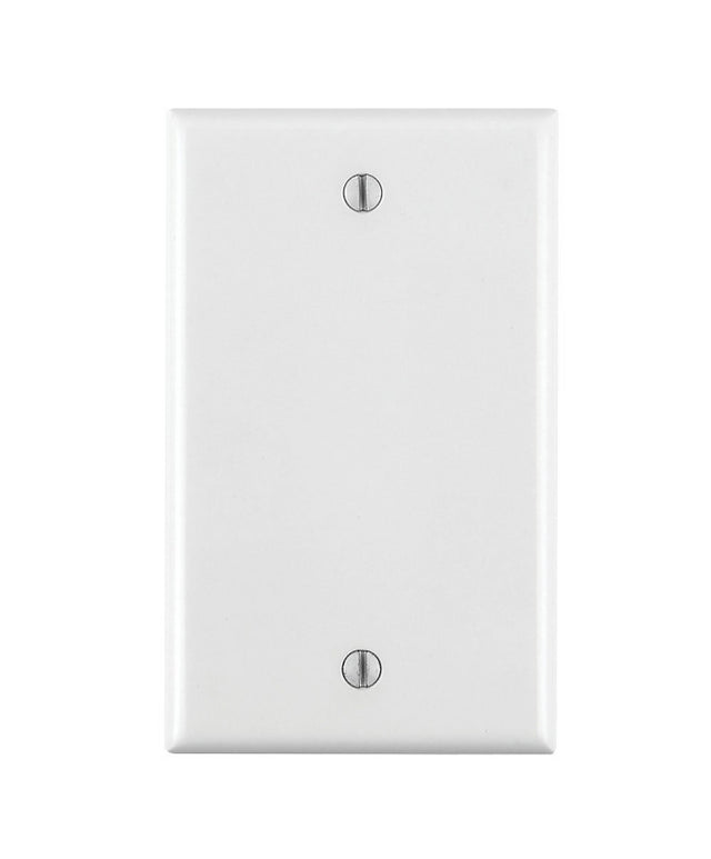 Leviton 002-80714-00W Wallplate, 4-1/2 in L, 2-3/4 in W, 0.22 in Thick, 1 -Gang, Thermoplastic Nylon, White