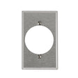 Leviton 84028 Wallplate, 4-1/2 in L, 2-3/4 in W, 1 -Gang, 430 Stainless Steel, Silver, Brushed Stainless Steel