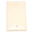 Leviton 80514-T Blank Wallplate, 3-1/8 in L, 4-7/8 in W, 1/4 in Thick, 1 -Gang, Plastic, Light Almond