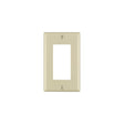 Leviton 80401-I Wallplate, 4-1/2 in L, 2-3/4 in W, 1-Gang, Thermoset Plastic, Ivory, Smooth