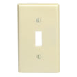 Leviton 020-86001-000 Wallplate, 4-1/2 in L, 2-3/4 in W, 1 -Gang, Thermoset, Ivory, Smooth