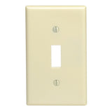 Leviton 020-86001-000 Wallplate, Standard-Size, 4-1/2 in L, 2-3/4 in W, 1-Gang, Thermoset, Ivory