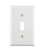 Leviton 020-88001-000 Non-Metallic Wallplate, 4-1/2 in L, 2-3/4 in W, 1 -Gang, Thermoset, White, Smooth